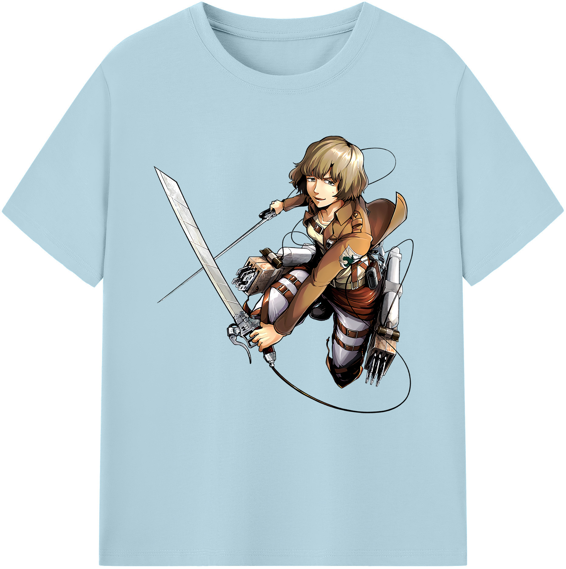 （画像用） 進撃の巨人 ヒツチ Attack on Titan Hitch 綿100％半袖Tシャツ（フロントプリント）